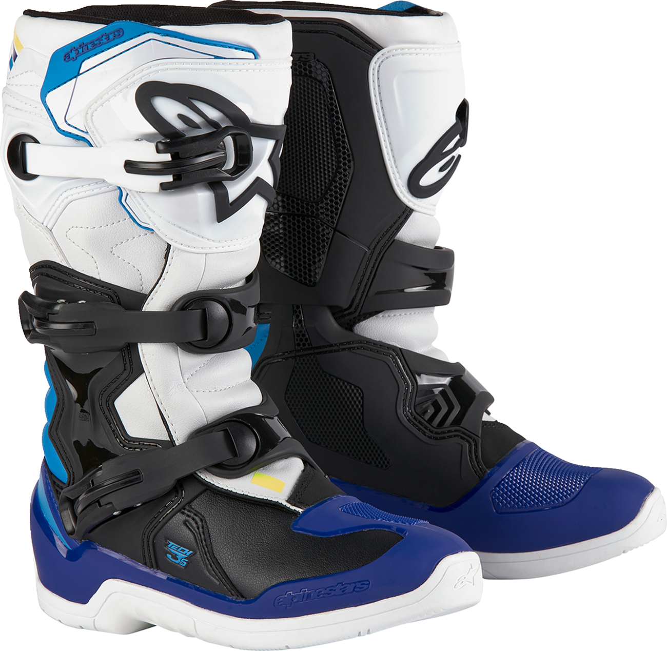 BOTAS ALPINESTARS TECH 3S JUVENIL BLANCO/NEGRO/AZUL