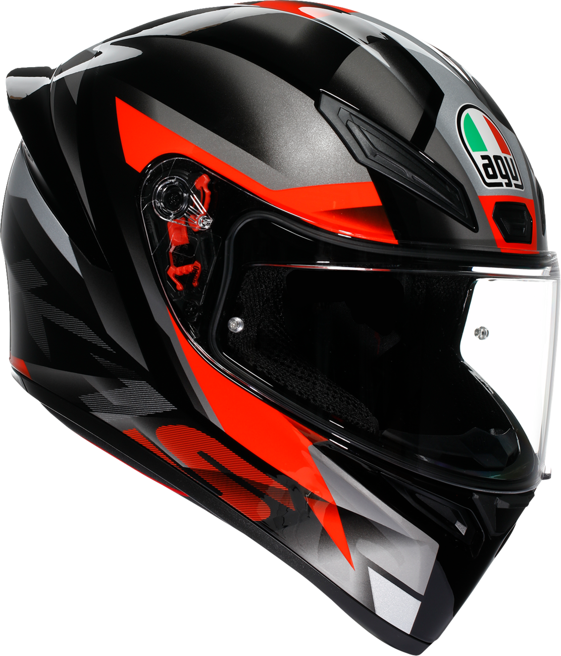 CASCO INTEGRAL AGV K1 S FASTLAP NEGRO GRIS ROJO