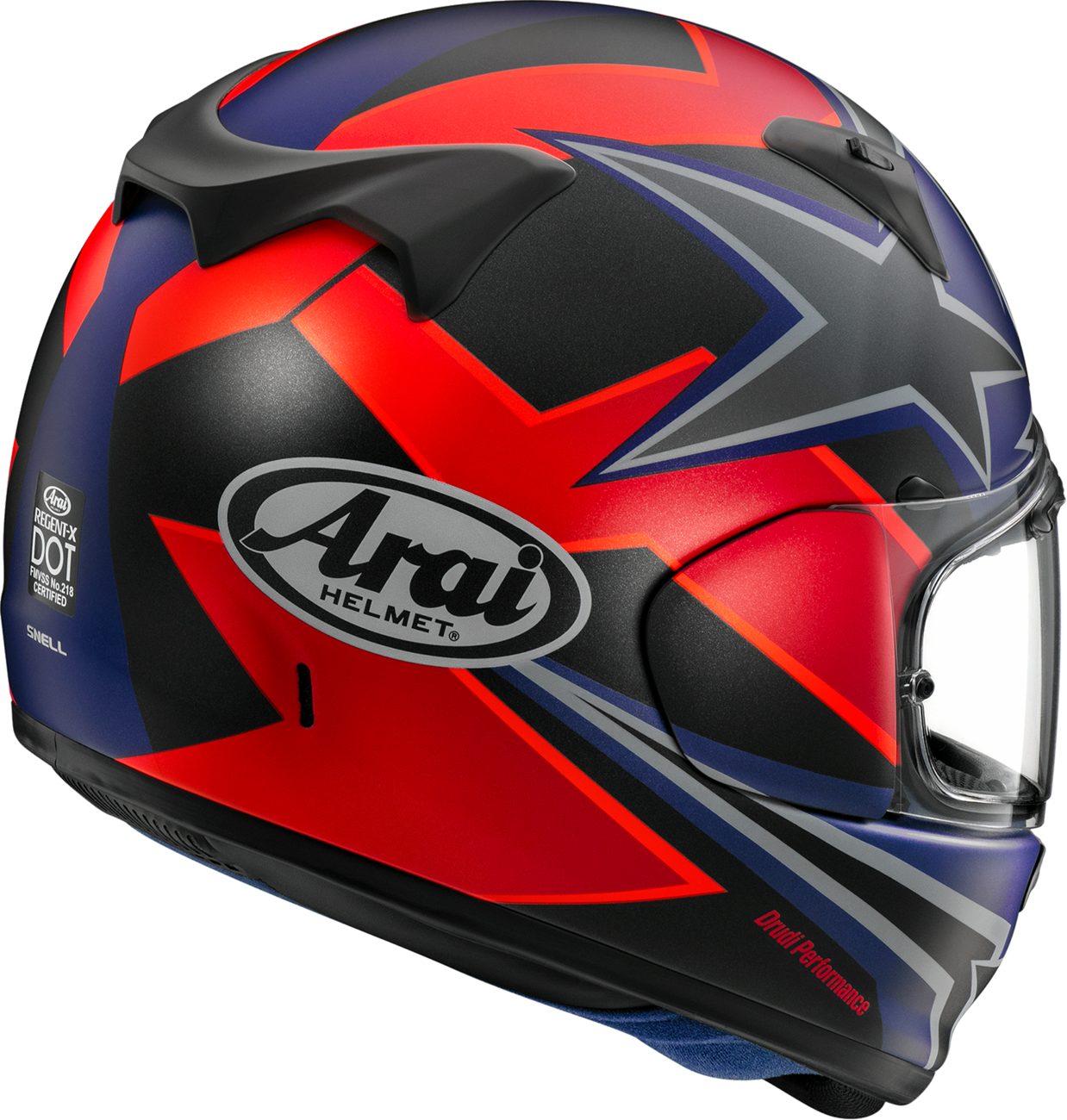 CASCO INTEGRAL ARAI HELMETS REGENT-X ESTRELLAS Y FRANJAS OSCURAS