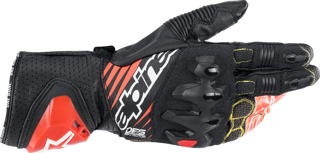 GUANTES ALPINESTARS GP TECH V2 BWR NEGRO BLANCO ROJO
