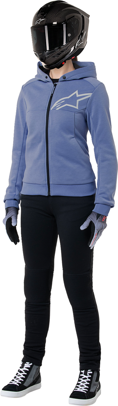 CHAQUETA ALPINESTARS STELLA CHROME V2 AZUL VIOLETA/BLANCO PARA DAMA