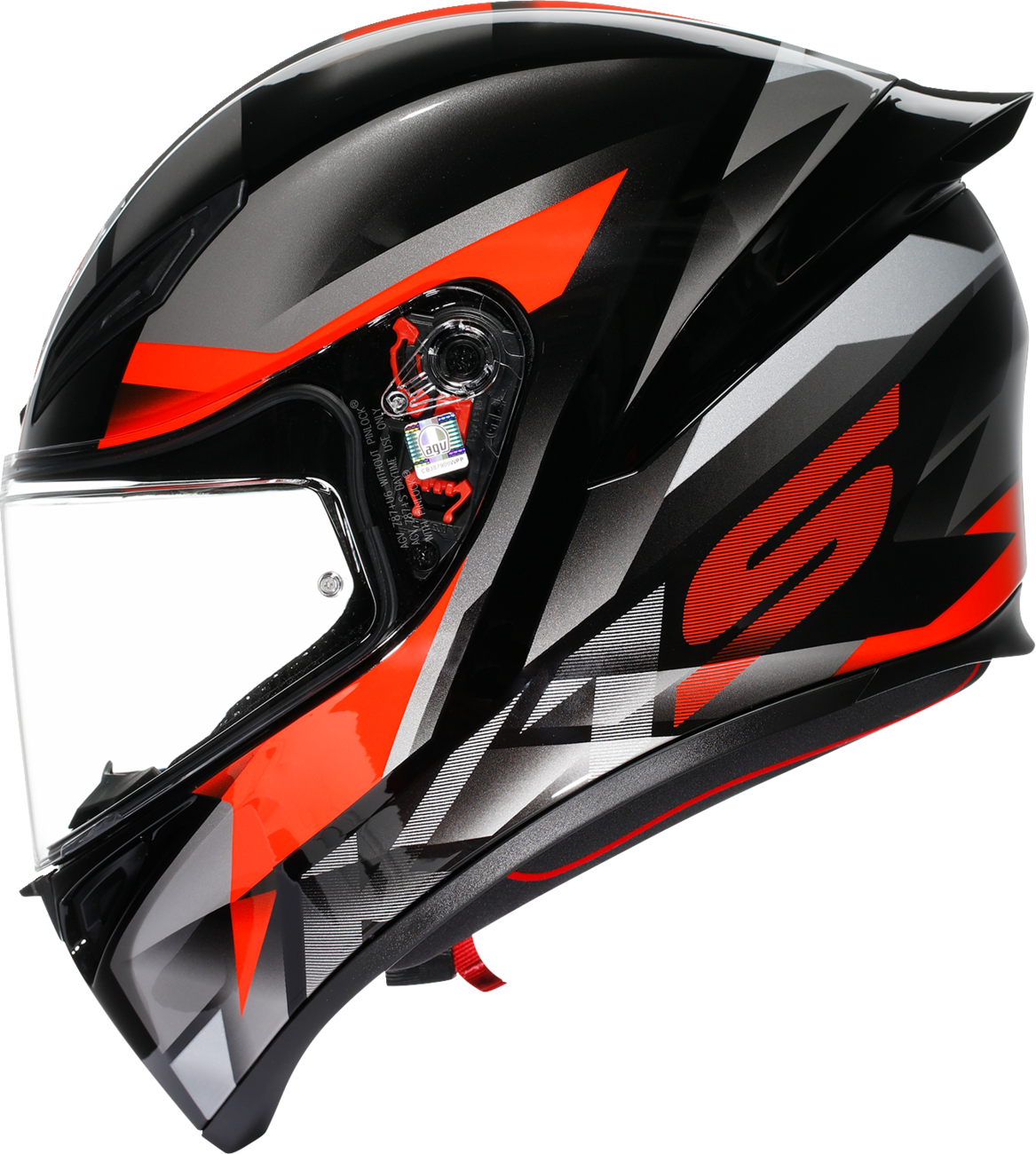 CASCO INTEGRAL AGV K1 S FASTLAP NEGRO GRIS ROJO