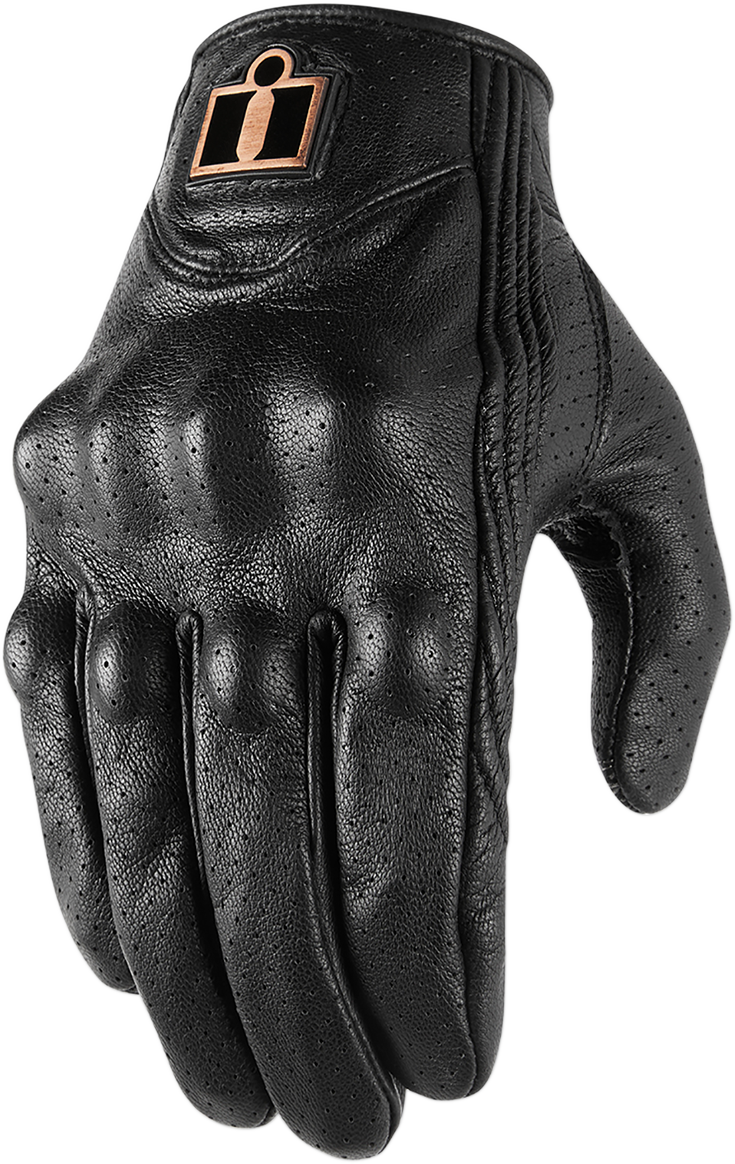 GUANTES ICON PURSUIT ICON PERFORADOS NEGRO