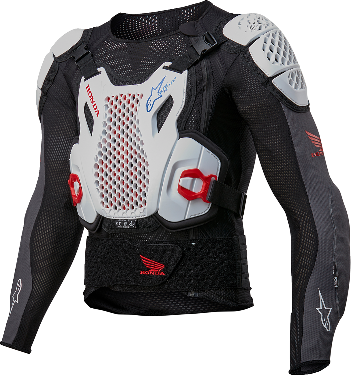 CHAQUETA PROTECTORA ALPINESTARS BIONIC PLUS V2 BLANCO NEGRO ROJO