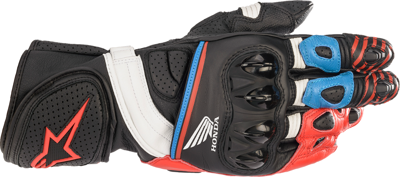 GUANTES ALPINESTARS HONDA GP PLUS R V2 NEGRO/ROJO/BLANCO