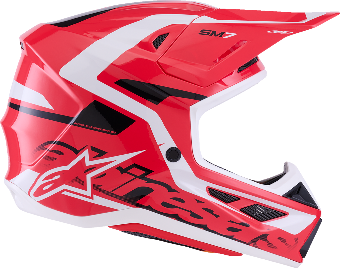 CASCO ALPINESTARS SM7 DEED ROJO/NEGRO/BLANCO BRILLANTE