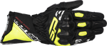 GUANTES ALPINESTARS SP-3 NEGRO/AMARILLO FLUORESCENTE/BLANCO