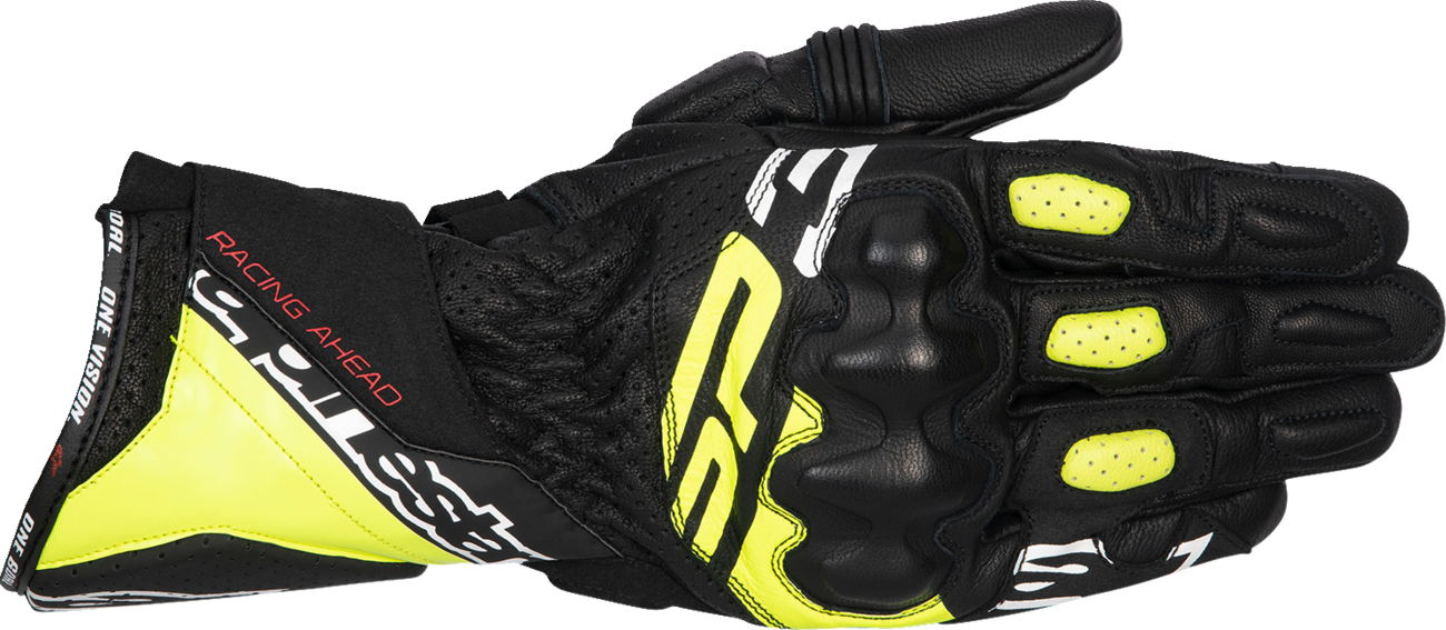 GUANTES ALPINESTARS SP-3 NEGRO/AMARILLO FLUORESCENTE/BLANCO