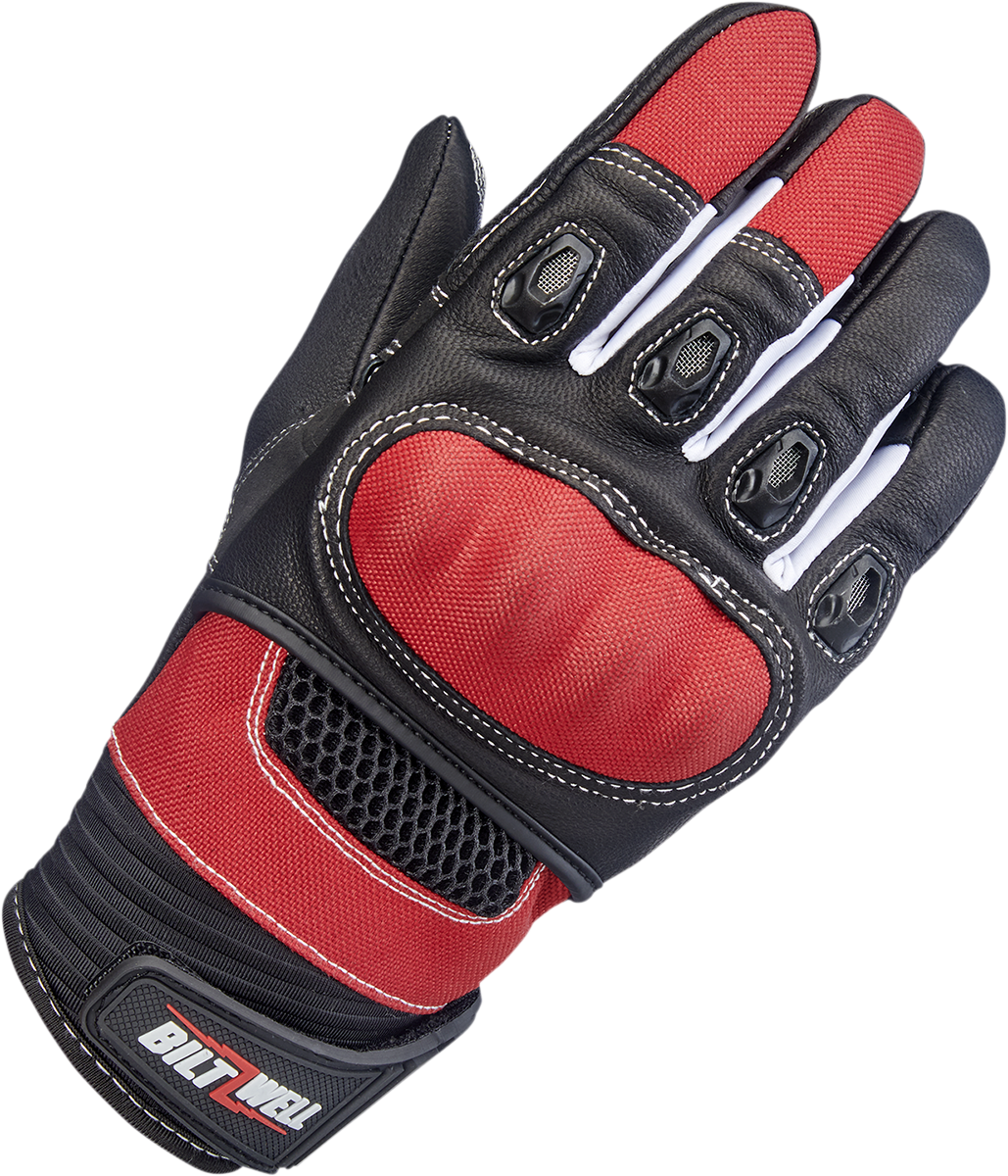 GUANTES BILTWELL BRIDGEPORT ROJO Y NEGRO