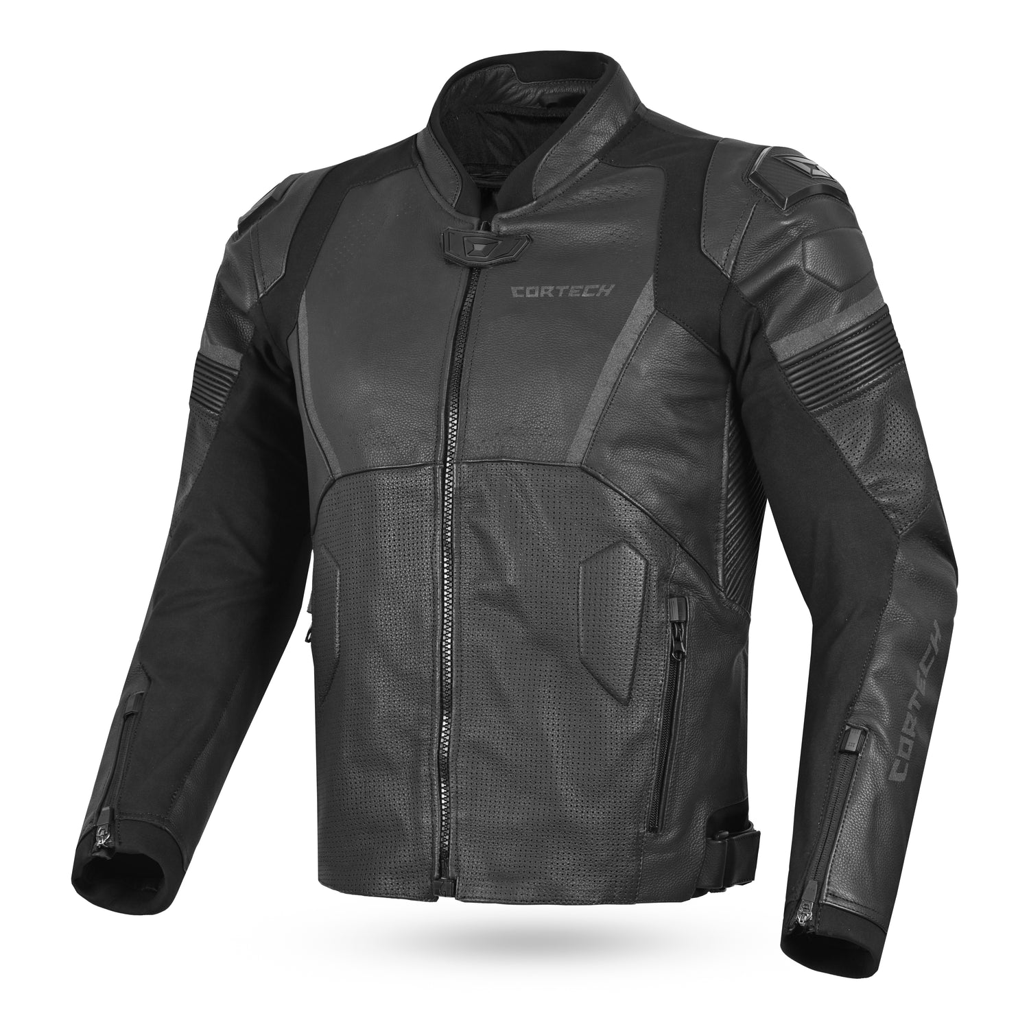 CHAQUETA DE CUERO CORTECH REVO LTHR NEGRA