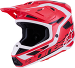 CASCO ALPINESTARS SM7 DEED ROJO/NEGRO/BLANCO BRILLANTE