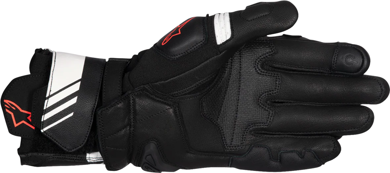 GUANTES ALPINESTARS GP PLUS R V3 CUERO NEGRO BLANCO ROJO