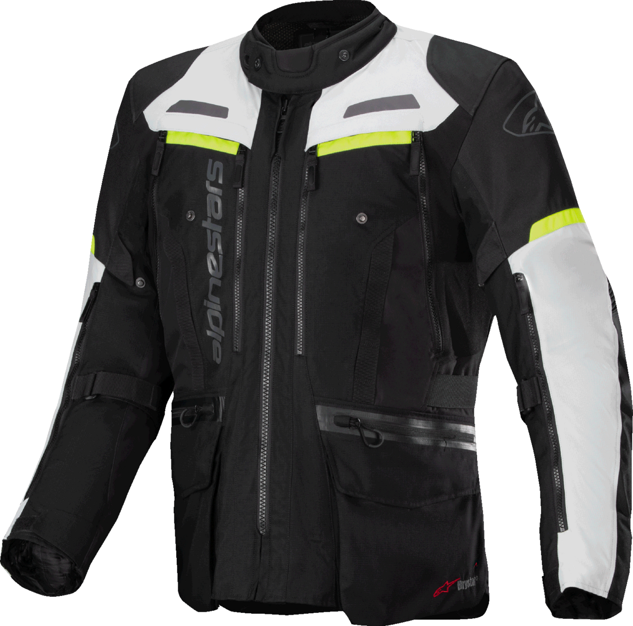CHAQUETA ALPINESTARS BOGOTA PRO DRYSTAR NEGRO/GRIS HIELO/AMARILLO FLUORESCENTE