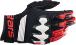 GUANTES ALPINESTARS HALO NEGRO/BLANCO/ROJO