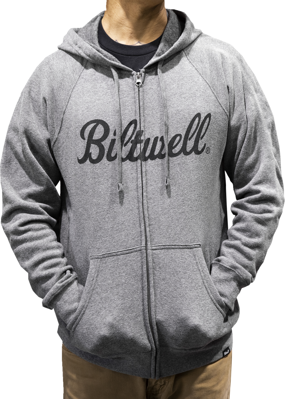 BUZO CON CREMALLERA BILTWELL SCRIPT GRIS RAGLAN