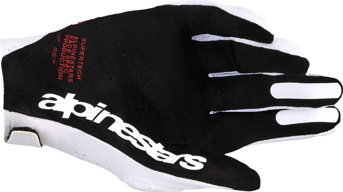 GUANTES ALPINESTARS SUPERTECH MX BLANCO/NEGRO/ROJO FLUORESCENTE
