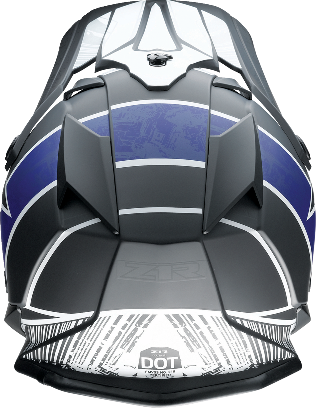 CASCO JUVENIL Z1R FI FRACTAL MIPS NEGRO/AZUL PARA NIÑO