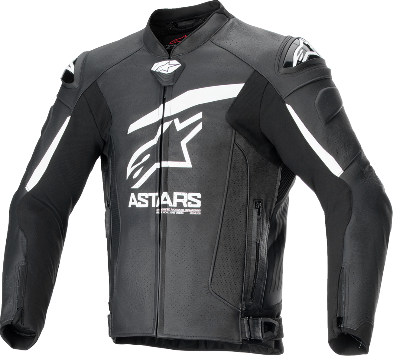 CHAQUETA DE CUERO ALPINESTARS GP PLUS R V4 AIRFLOW NEGRO/BLANCO