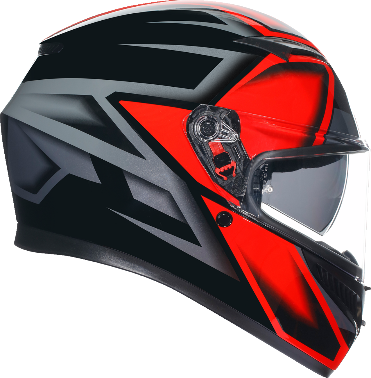 CASCO AGV K3 COMPOUND ROJO NEGRO