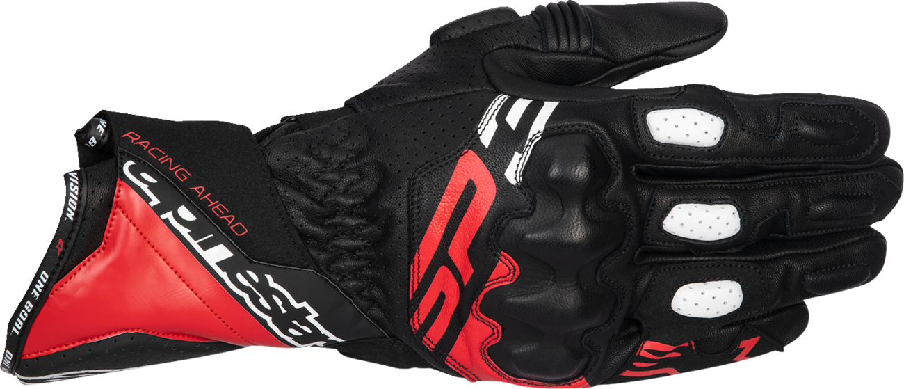 GUANTES ALPINESTARS SP-3 NEGRO/ROJO BRILLANTE/BLANCO