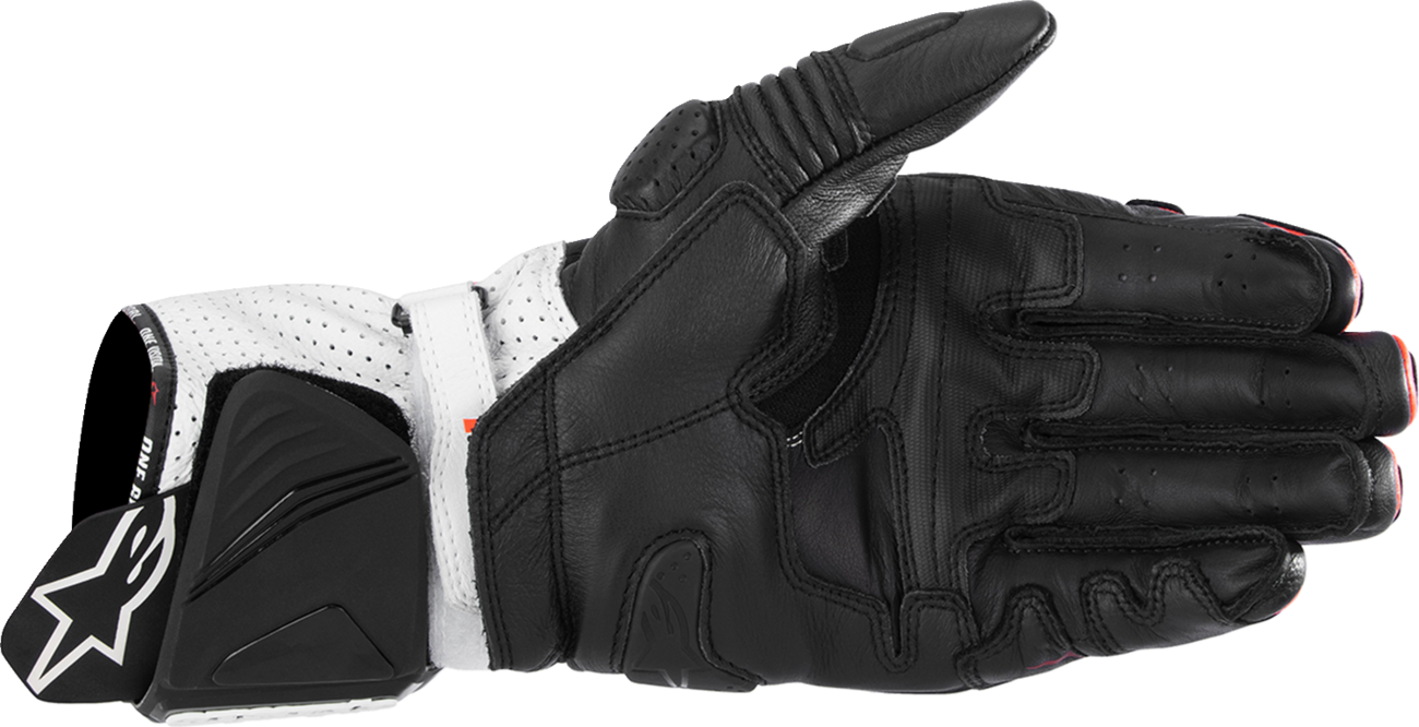 GUANTES ALPINESTARS GP PRO V4 NEGRO/ROJO FLUORESCENTE/BLANCO
