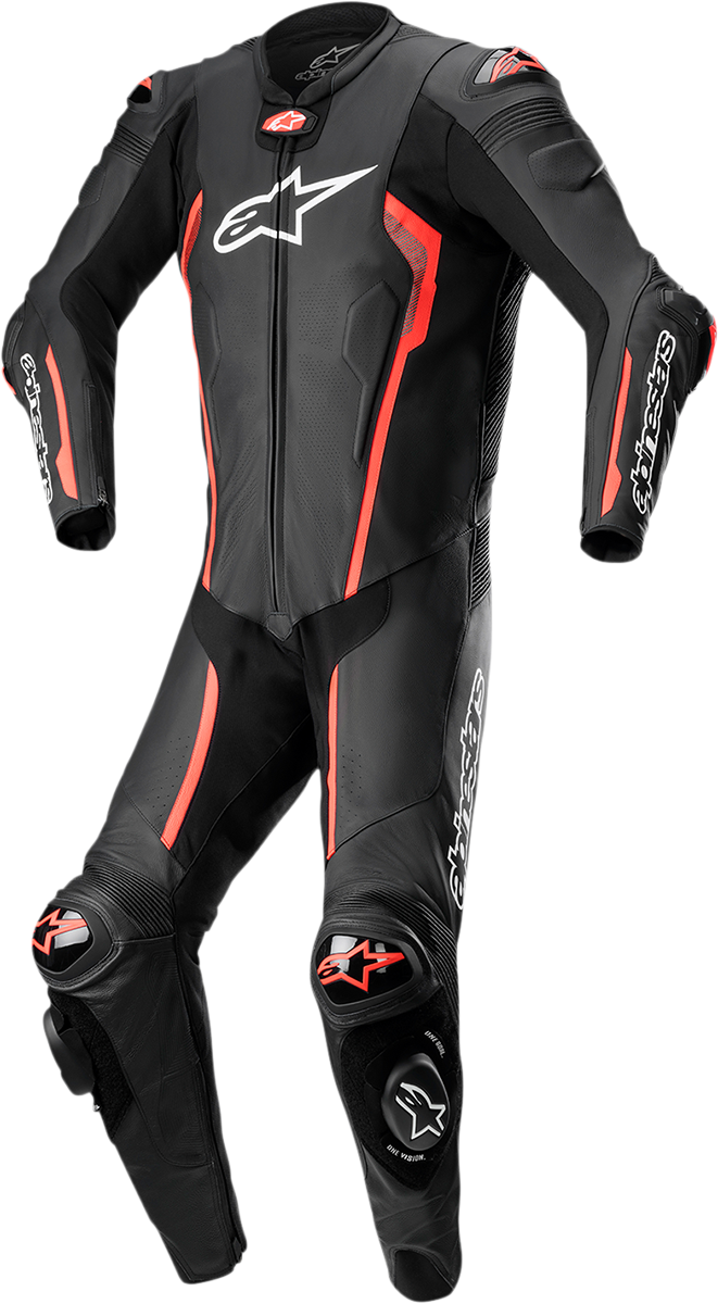 MONOTRAJE DE CUERO ALPINESTARS MISSILE V2 1 PIEZA NEGRO/ROJO