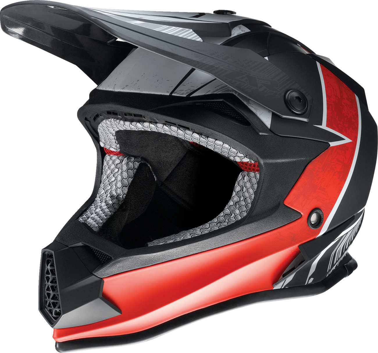 CASCO INTEGRAL PARA JÓVENES Z1R FRACTAL MIPS NEGRO/ROJO