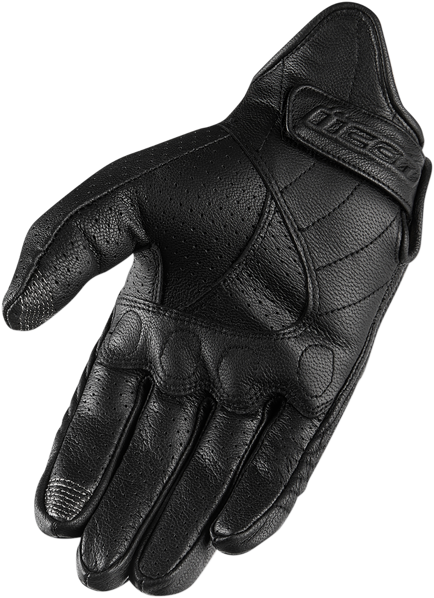 GUANTES ICON PURSUIT ICON PERFORADOS NEGRO