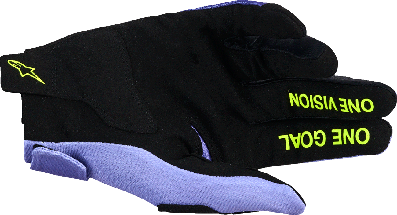 GUANTES DE MOTOCROSS ALPINESTARS RADAR AMARILLO FLUORESCENTE MORADO
