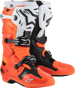 BOTAS ALPINESTARS TECH 10 ENDURO NARANJA FLUORESCENTE/NEGRO/BLANCO