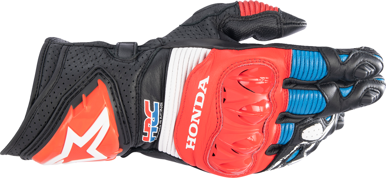GUANTES ALPINESTARS HONDA GP PRO R3 NEGRO/ROJO/AZUL