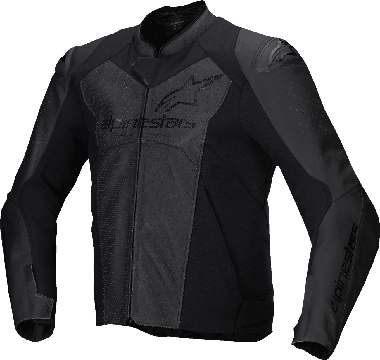 CHAQUETA ALPINESTARS FASTER V3 AIRFLOW DE CUERO NEGRO/NEGRO