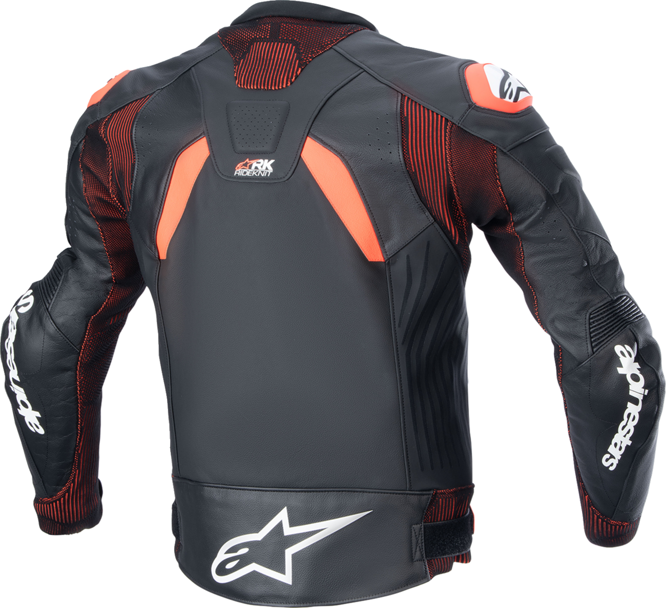 CHAQUETA ALPINESTARS GP PLUS R V4 RIDEKNIT CUERO NEGRO/ROJO/BLANCO