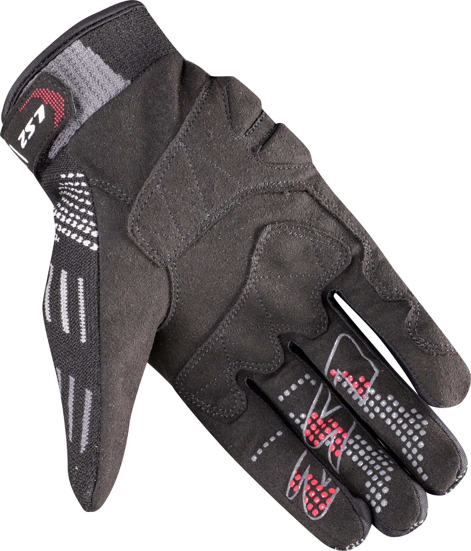 GUANTES DEPORTIVOS LS2 ALFA PARA DAMA NEGRO GRIS