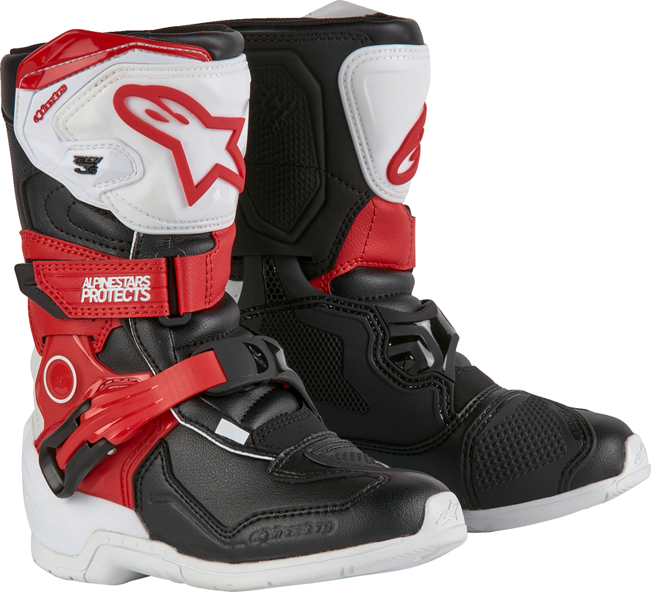 BOTAS ALPINESTARS TECH 3S PARA NIÑOS BLANCO/NEGRO/ROJO