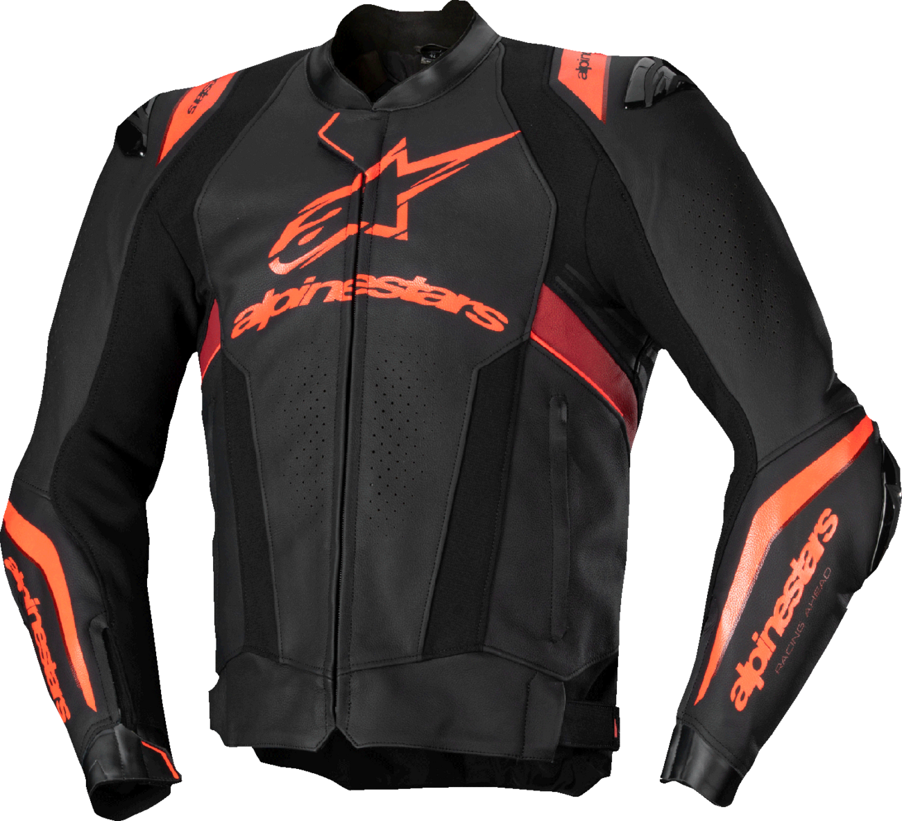 CHAQUETA ALPINESTARS MISSILE V3 IGNITION CUERO NEGRO/ROJO/ROJO OSCURO