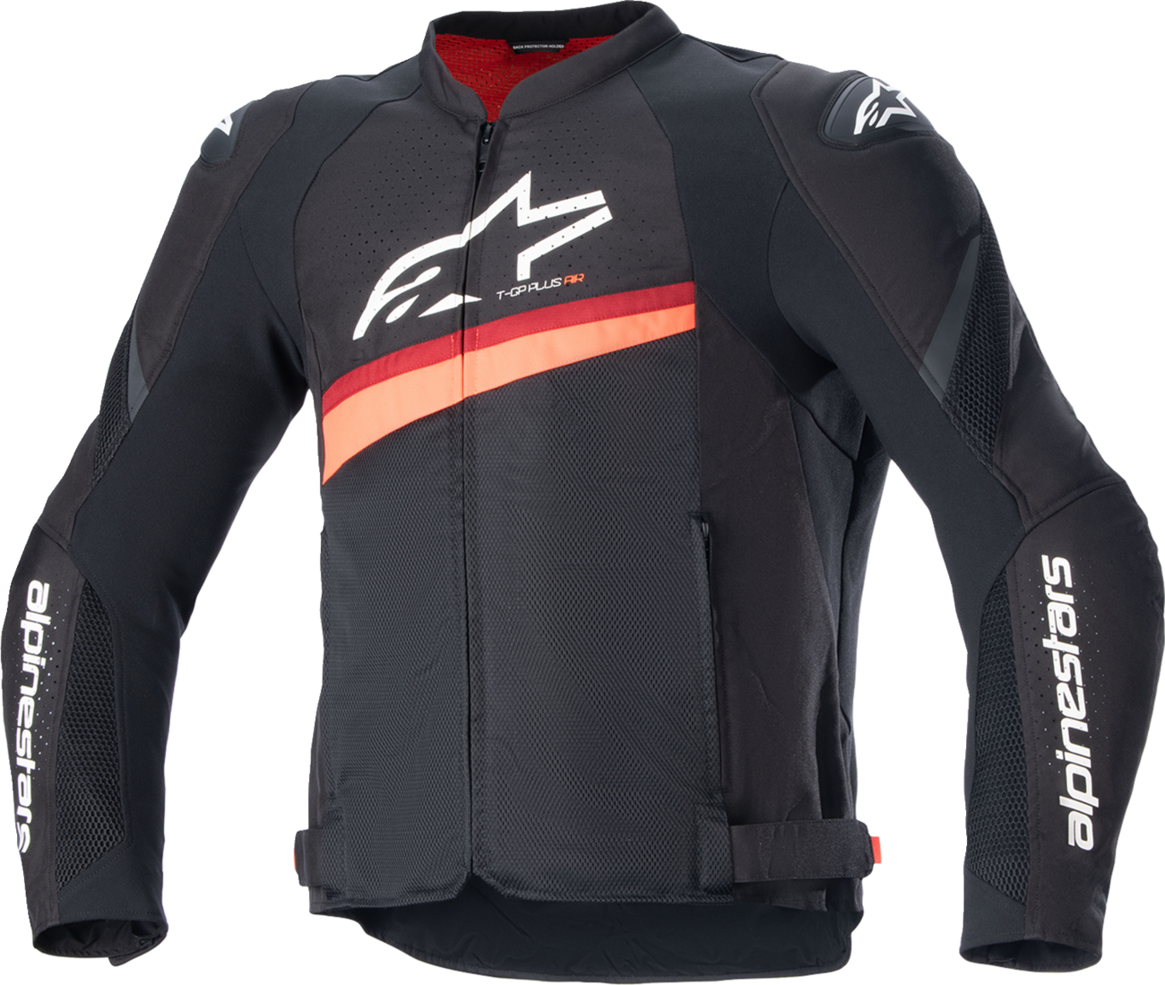 CHAQUETA ALPINESTARS T-GP PLUS R V4 AIR NEGRO ROJO FLUORESCENTE