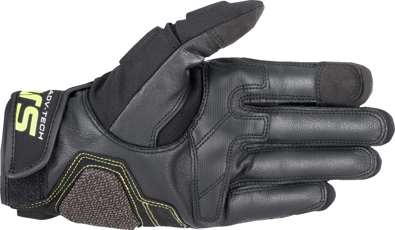 GUANTES ALPINESTARS HALO LEATHER AMARILLO/NEGRO