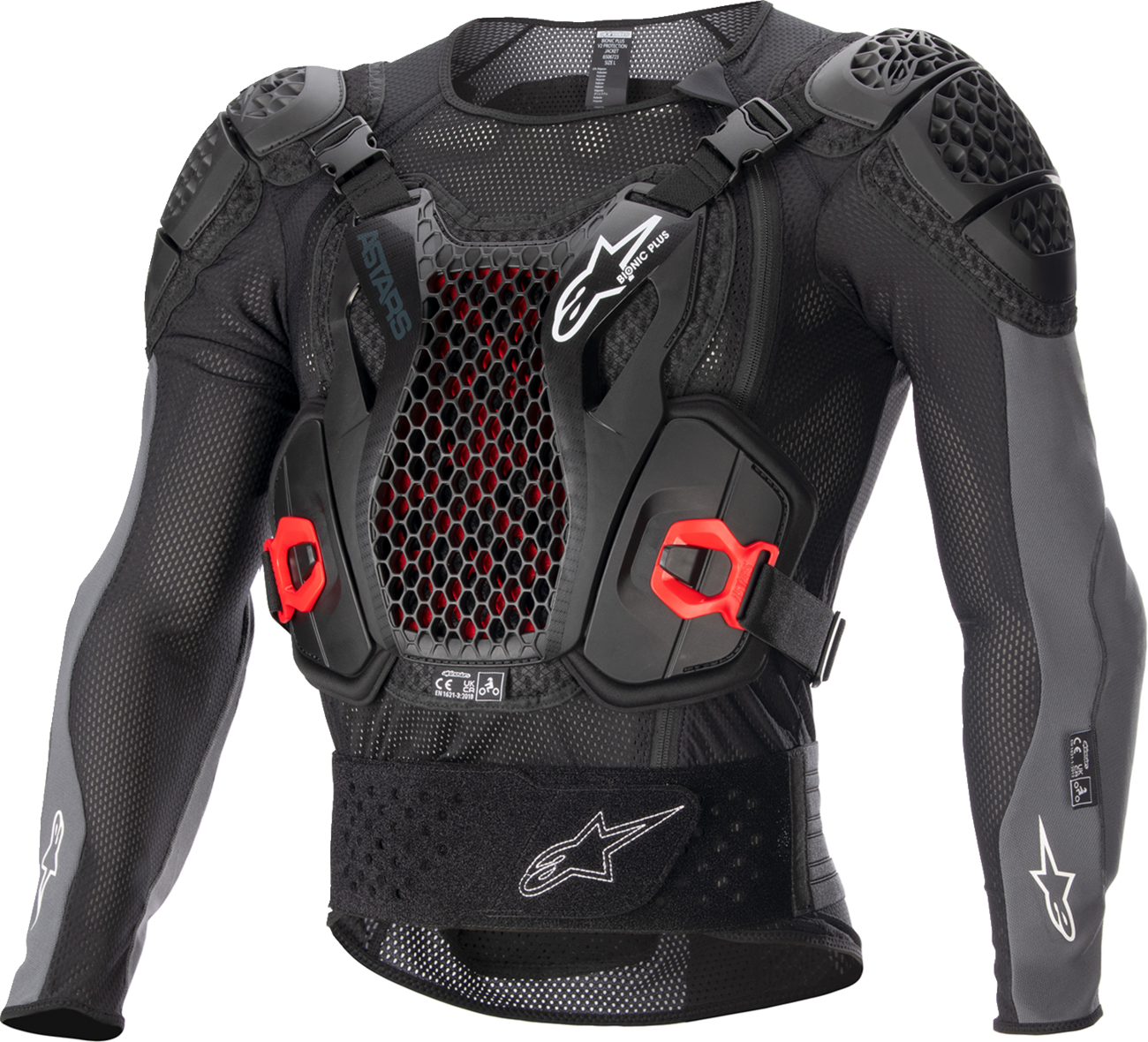CHAQUETA DE PROTECCIÓN ALPINESTARS BIONIC PLUS V2 NEGRO/ROJO