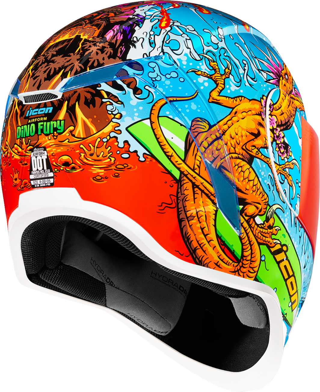 CASCO ICON AIRFORM DINO FURY AZUL