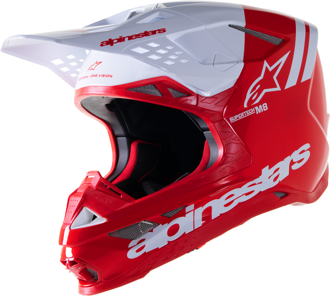 CASCO INTEGRAL ALPINESTARS SUPERTECH M8 RADIUM 2 ROJO/BLANCO BRILLANTE