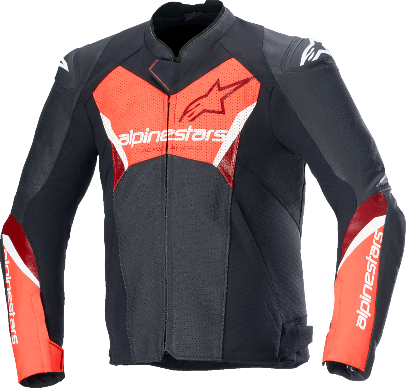 CHAQUETA ALPINESTARS FASTER V3 AIRFLOW DE CUERO NEGRO/ROJO