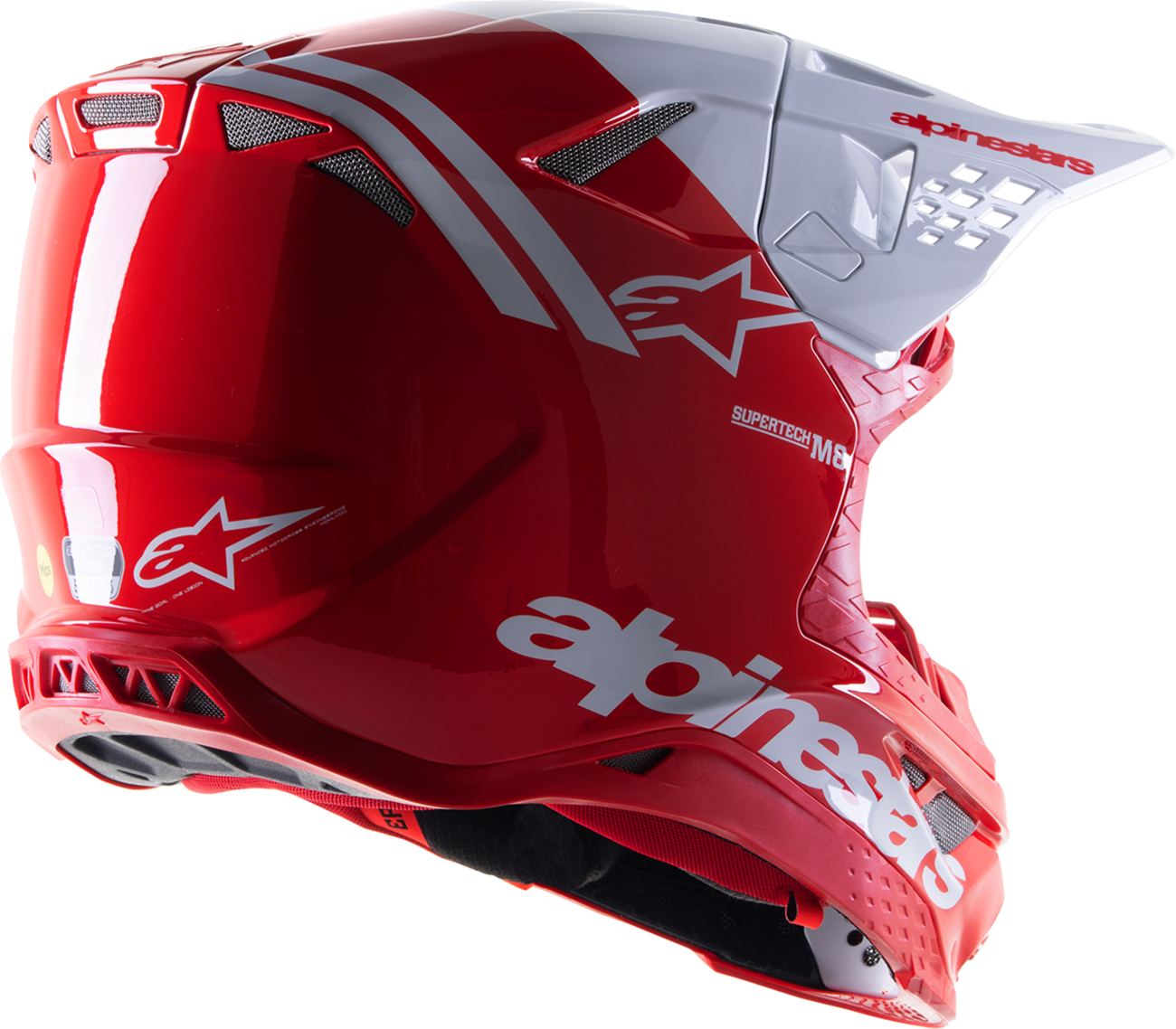 CASCO INTEGRAL ALPINESTARS SUPERTECH M8 RADIUM 2 ROJO/BLANCO BRILLANTE