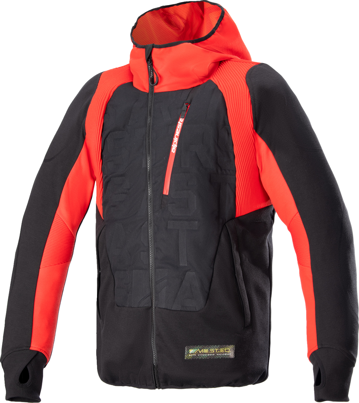CHAQUETA CON CAPUCHA ALPINESTARS MSE HYBRID NEGRO/ROJO