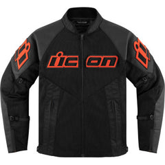 CHAQUETA ICON MESH   AF LTHR CE NEGRO ROJO