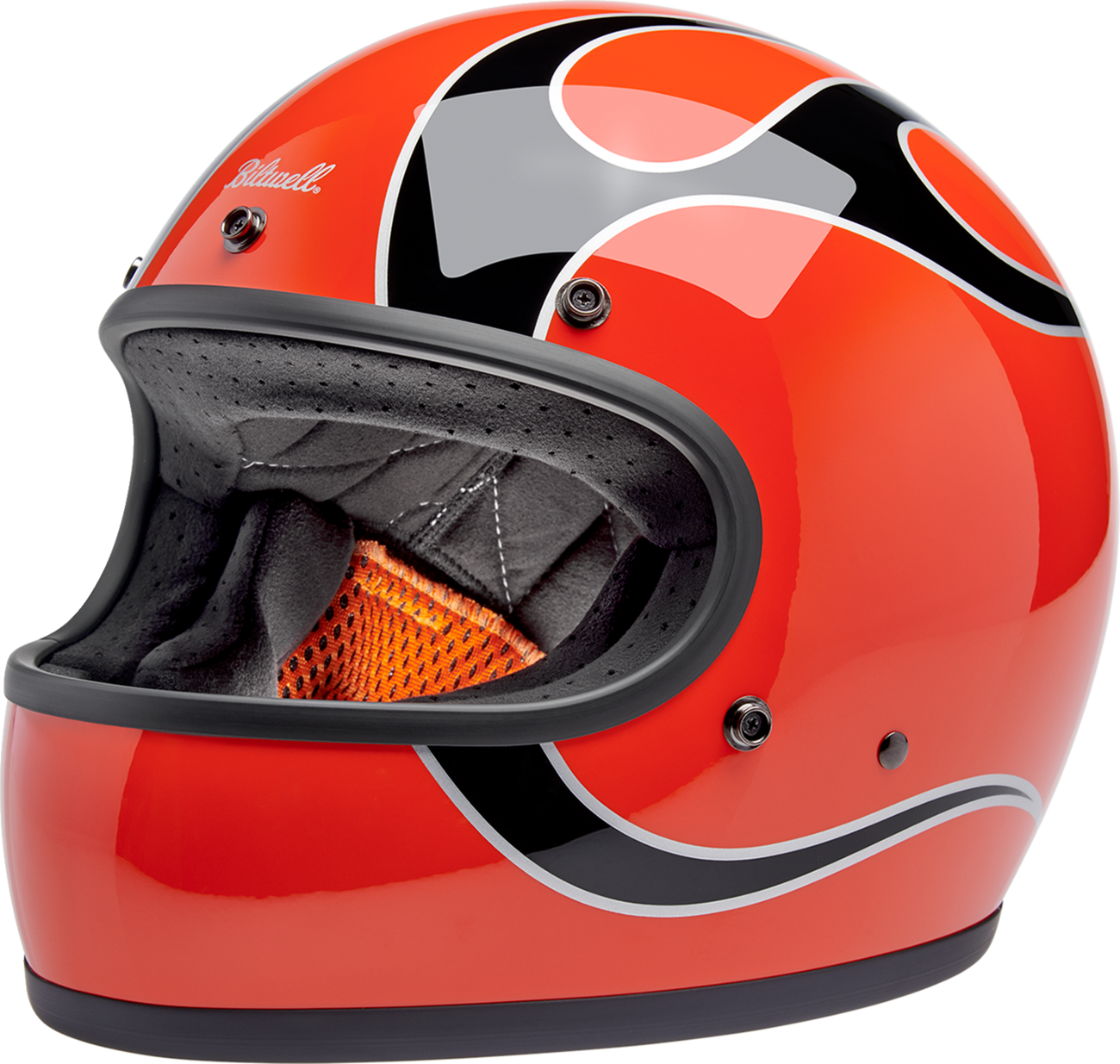 CASCO BILTWELL GRINGO COMPETITION NARANJA CON LLAMAS