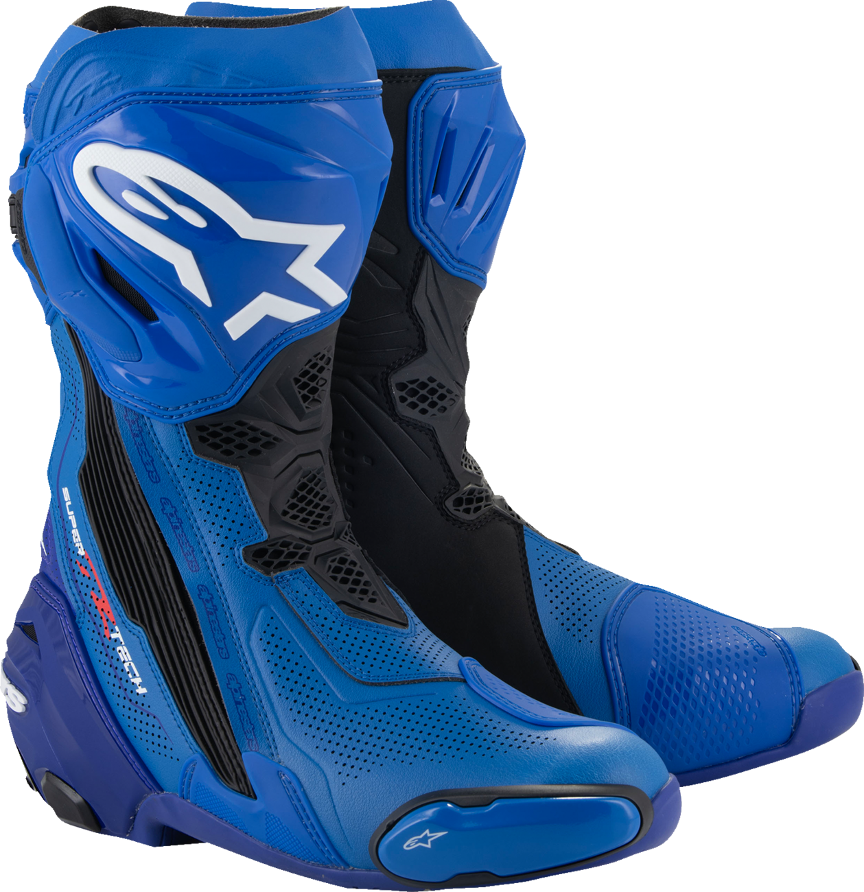 BOTAS ALPINESTARS SUPERTECH R VENTILADAS AZUL/NEGRO