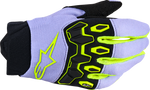 GUANTES ALPINESTARS YOUTH FULL BORE V2 PURPURA/AMARILLO FLUORESCENTE PARA NIÑO