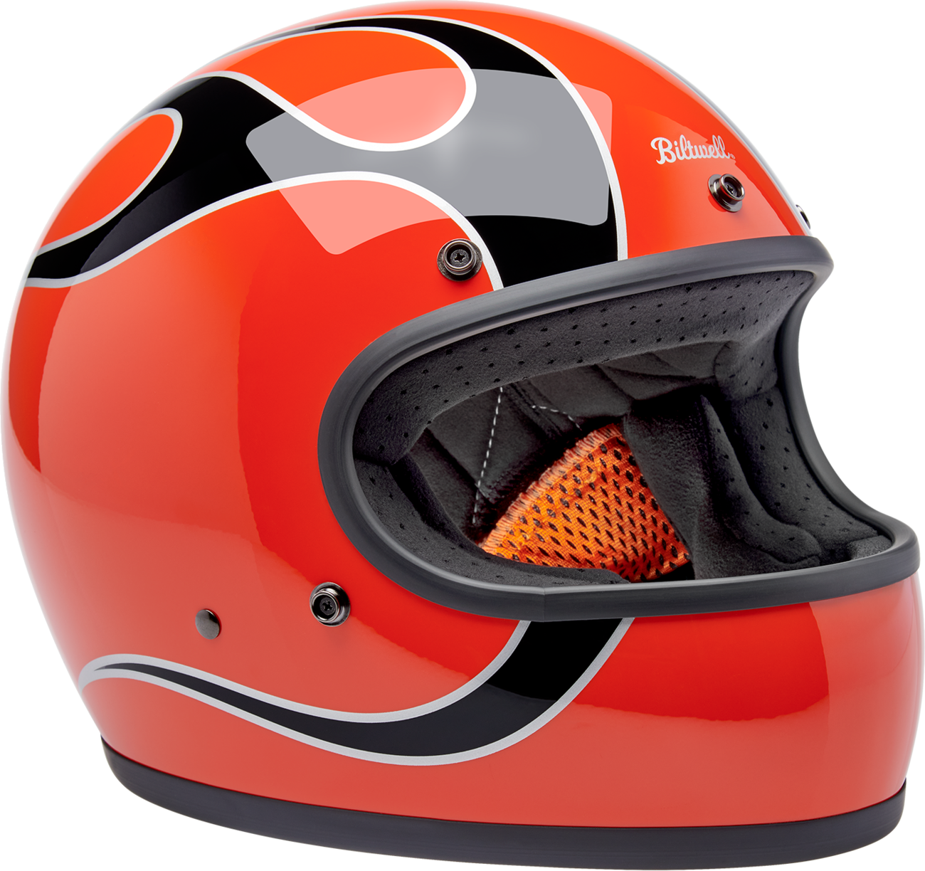 CASCO BILTWELL GRINGO COMPETITION NARANJA CON LLAMAS