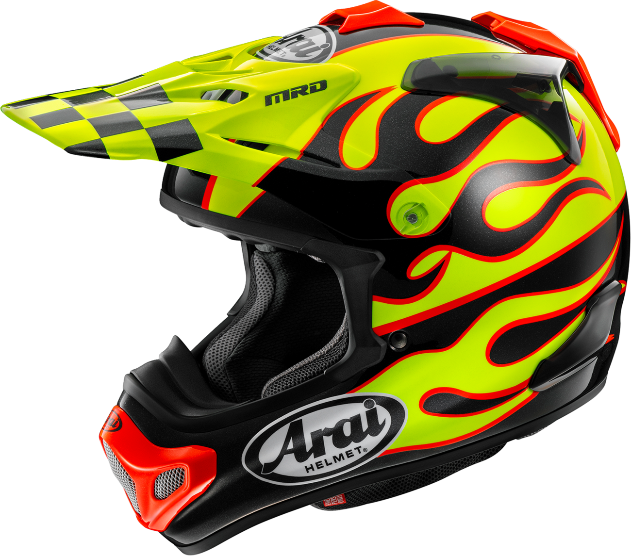 CASCO ARAI HELMETS VX-PRO4 FLAME AMARILLO